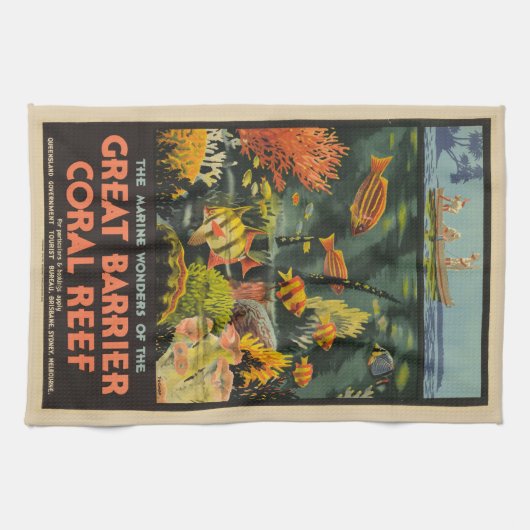 Great Barrier Reef Poster Geschirrtuch (Horizontal)