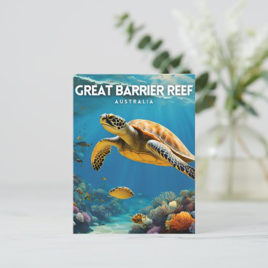 Great Barrier Reef Postkarte (Stehend Vorderseite)