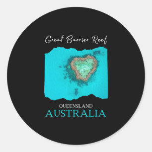 Great Barrier Reef Queensland Australien Souvenir Runder Aufkleber