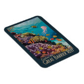Great Barrier Reef Queensland Reisen Vintag Magnet (Rechte Seite)