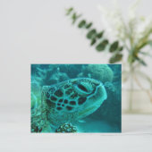 Great Barrier Reef Schildkröte Postkarte (Stehend Vorderseite)