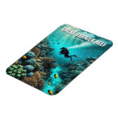 Great Barrier Reef Scuba Diver Magnet (Linke Seite)