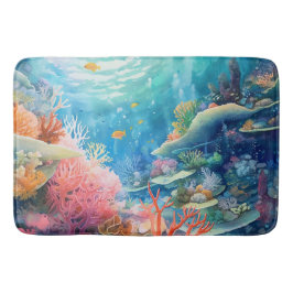 Great Barrier Reef Wasserfarbe Badematte