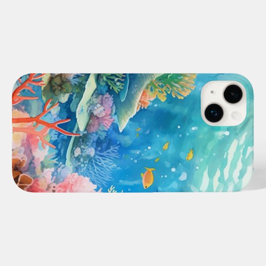 Great Barrier Reef Wasserfarbe Case-Mate iPhone Hülle (Rückseite (Horizontal))
