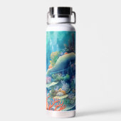 Great Barrier Reef Wasserfarbe Trinkflasche (Rückseite)
