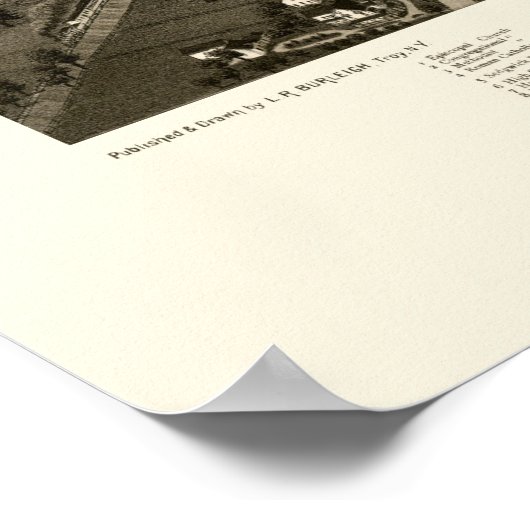 Great Barrington, MA Panoramic Map - 1884 Poster (Ecke)