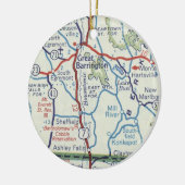 Great Barrington Vintag Map Keramik Ornament (Links)
