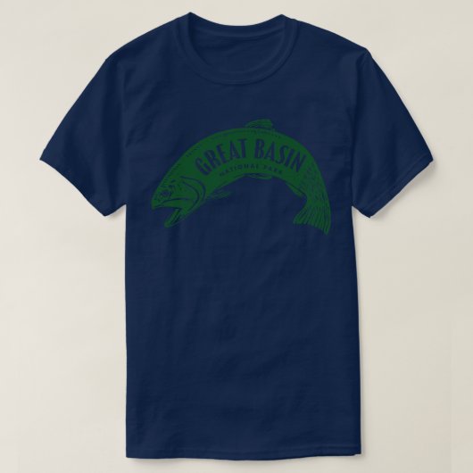 Great-Basen-Nationalpark Fish Green T-Shirt (Design vorne)