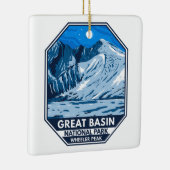 Great-Basen-Nationalpark Wheeler Peak Vintag Keramikornament (Rechts)