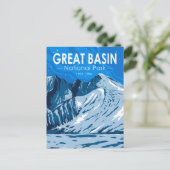 Great-Basen-Nationalpark Wheeler Peak Vintag Postkarte (Stehend Vorderseite)
