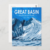 Great-Basen-Nationalpark Wheeler Peak Vintag Postkarte (Vorne/Hinten)