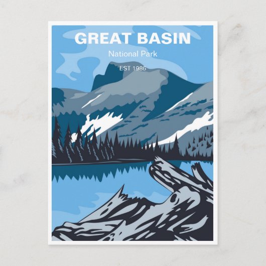 Great Basen Wüste Vintage Reise nevada Postkarte (Vorderseite)