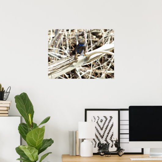 Great Basin Fence Lizard in Joshua Tree Poster (Heimbüro)