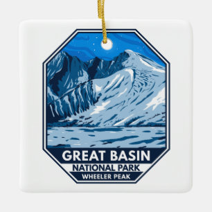 Great-Basin-Nationalpark Wheeler Peak Vintage Keramikornament