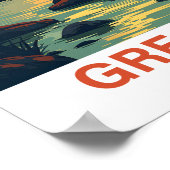 Great Bear Rainforest Canada Illustration Travel Poster (Ecke)