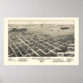 Great Bend, KS Panoramic Karte - 1882 Poster (Vorne)