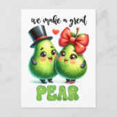 Great Birne Punny Funny Valentine Postkarte (Vorderseite)
