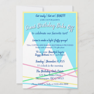 Great Birthday Bake Off Invitation  Einladung