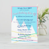 Great Birthday Bake Off Invitation | Pink Border Einladung (Stehend Vorderseite)
