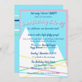 Great Birthday Bake Off Invitation | Pink Border Einladung (Vorne/Hinten)