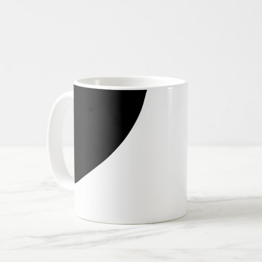 Great Black and White Monogram Kaffeetasse (Vorderseite Links)
