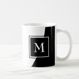 Great Black and White Monogram Kaffeetasse
