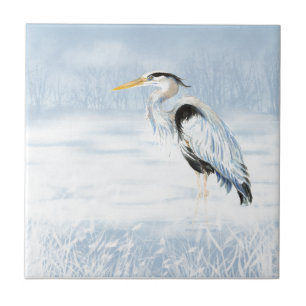 Great Blue Herion Wilderness Bird Fliese