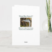 "Great Blue Heron 2."Grußkarte Karte (Rückseite)