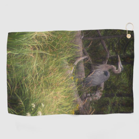 Great Blue Heron 8917 Golfhandtuch (Horizontal)