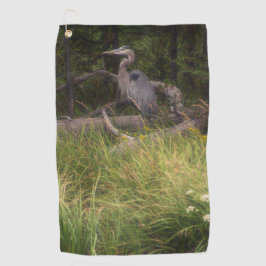 Great Blue Heron 8917 Golfhandtuch