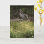 Great Blue Heron 8917 Karte (Gelbe Blume)