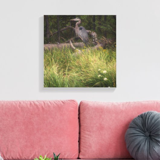 Great Blue Heron 8917 Leinwanddruck (Insitu (Wohnzimmer))