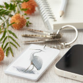 Great Blue Heron Acrylic Schlüsselanhänger (Vorderseite rechts)