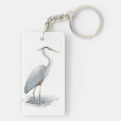 Great Blue Heron Acrylic Schlüsselanhänger (Rückseite)