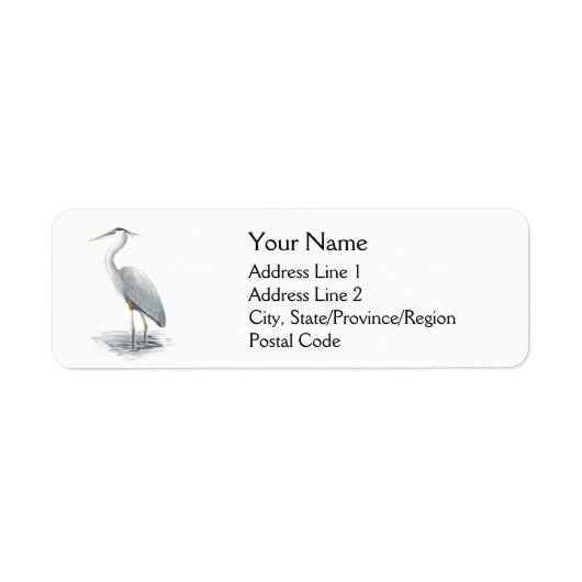 Great Blue Heron Address Labels (Vorne)