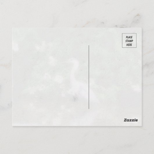 Great Blue Heron and Alligator Postcard Postkarte (Rückseite)