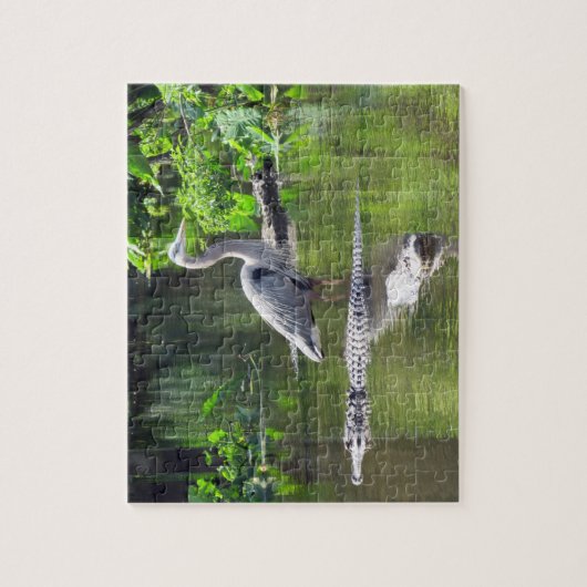 Great Blue Heron and Alligators Puzzle (Vertikal)
