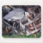 Great Blue Heron and Palm Tree Mousepad (Vorne)