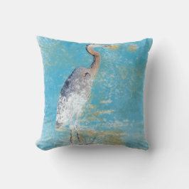 Great Blue Heron Art Kissen