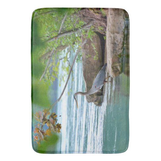 Great Blue Heron Badematte (Vorderseite Vertikal)