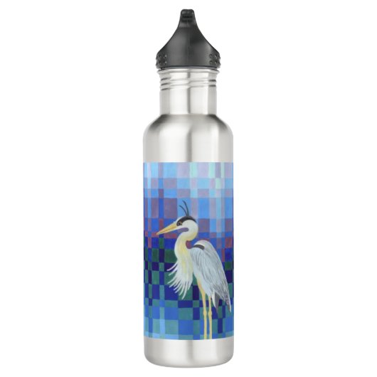 Great Blue Heron bargello Edelstahlflasche (Rechts)
