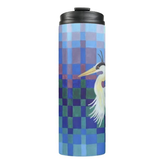 Great Blue Heron bargello Thermosbecher (Vorderseite)