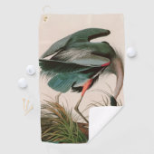 Great Blue Heron Birds of America Audubon Print Golfhandtuch (Insitu)