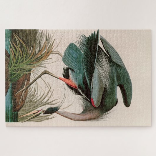 Great Blue Heron Birds of America Audubon Print Puzzle (Horizontal)