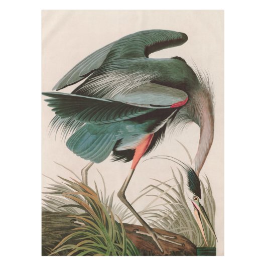 Great Blue Heron Birds of America Audubon Print Tischdecke (Vorderseite)