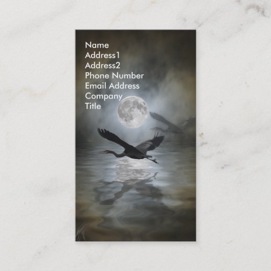 Great Blue Heron Business Card Visitenkarte (Vorderseite)