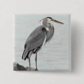 Great Blue Heron Button (Vorderseite)