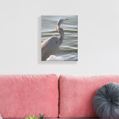 Great Blue Heron by the Water Leinwanddruck (Insitu (Wohnzimmer))