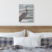 Great Blue Heron by the Water Leinwanddruck (Insitu (Schlafzimmer))