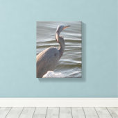 Great Blue Heron by the Water Leinwanddruck (Insitu (Holzboden))